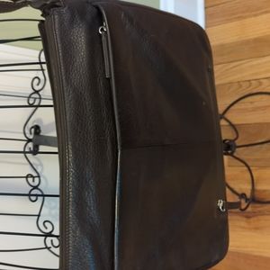 Leather laptop briefcase